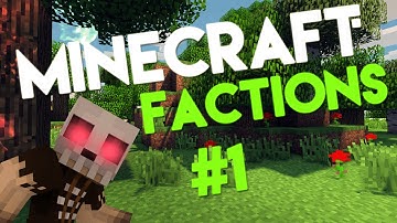 Minecraft Factions #1 - Base Building! Obsidian Run...