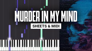 Murder In My Mind - KORDHELL - Piano Tutorial - Sheet Music & MIDI