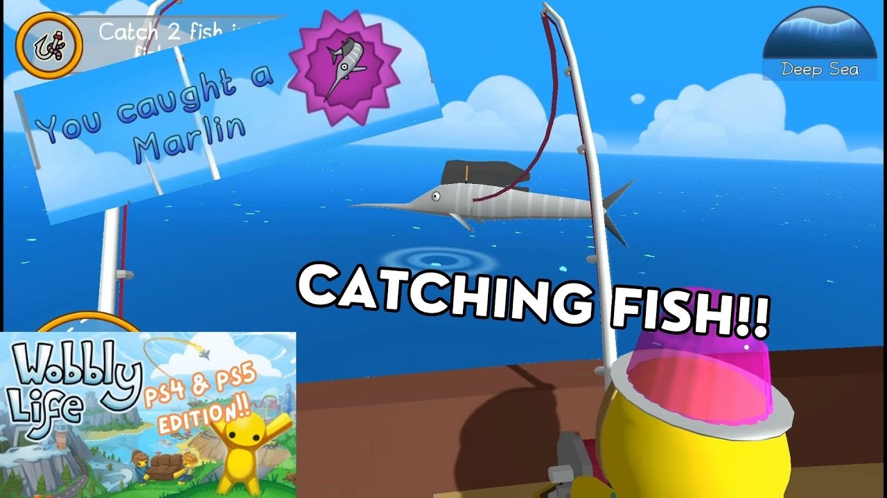 FISHING JOB and VISITING the MUSEUM!! WOBBLY LIFE FOR PLAYSTATION