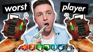 HOW TO BE THE WORST ZOMBIE PLAYER EVER! (BO1 Rezurrection DLC 4 Map Pack)