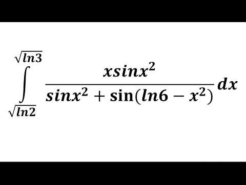 ∫(√𝒍𝒏𝟐)^(√𝒍𝒏𝟑)(𝒙𝒔𝒊𝒏𝒙^𝟐)/(𝒔𝒊𝒏𝒙^𝟐+𝐬𝐢𝐧⁡(𝒍𝒏𝟔−𝒙^𝟐)) 𝒅𝒙