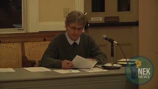 St. Johnsbury Select Board, Jan 25 2016, bridge grant, bike lane grant, work camp closure