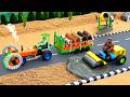 DIY Mini Tractor &amp; Road Roller Making a Concrete Road | Construction Science Project