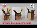 Porta lápis de mdf 3mm piano