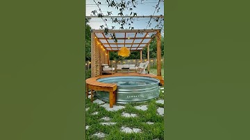 🚨DIY Build a Stock Tank Pool in Your Backyard!🌞💦 Easy Steps in description #diy #backyardideas
