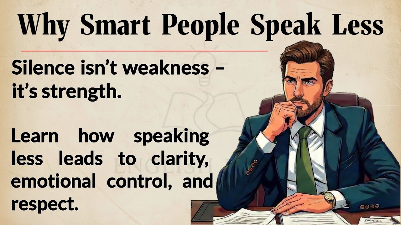 Why Smart People Speak Less || The Power of Silence || English Listening Practice || Graded Reader ✅