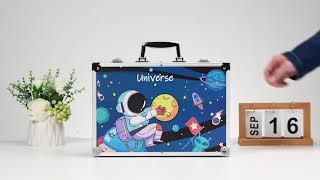 🌈✨ Set de artă spațială Elecart cu 145 de piese pentru copii | Kit complet de desen și colorat 🎨🚀 ✨🌈