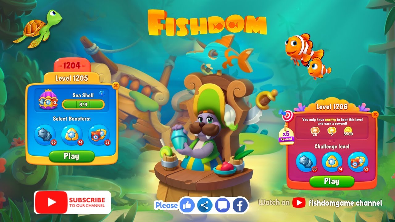 FISHDOM GAME LEVEL 1204 to 1206 II