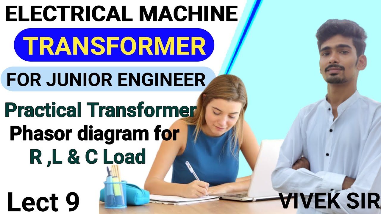 Lect 9 | Phasor diagram of transformer | Resistive load | Inductive ...