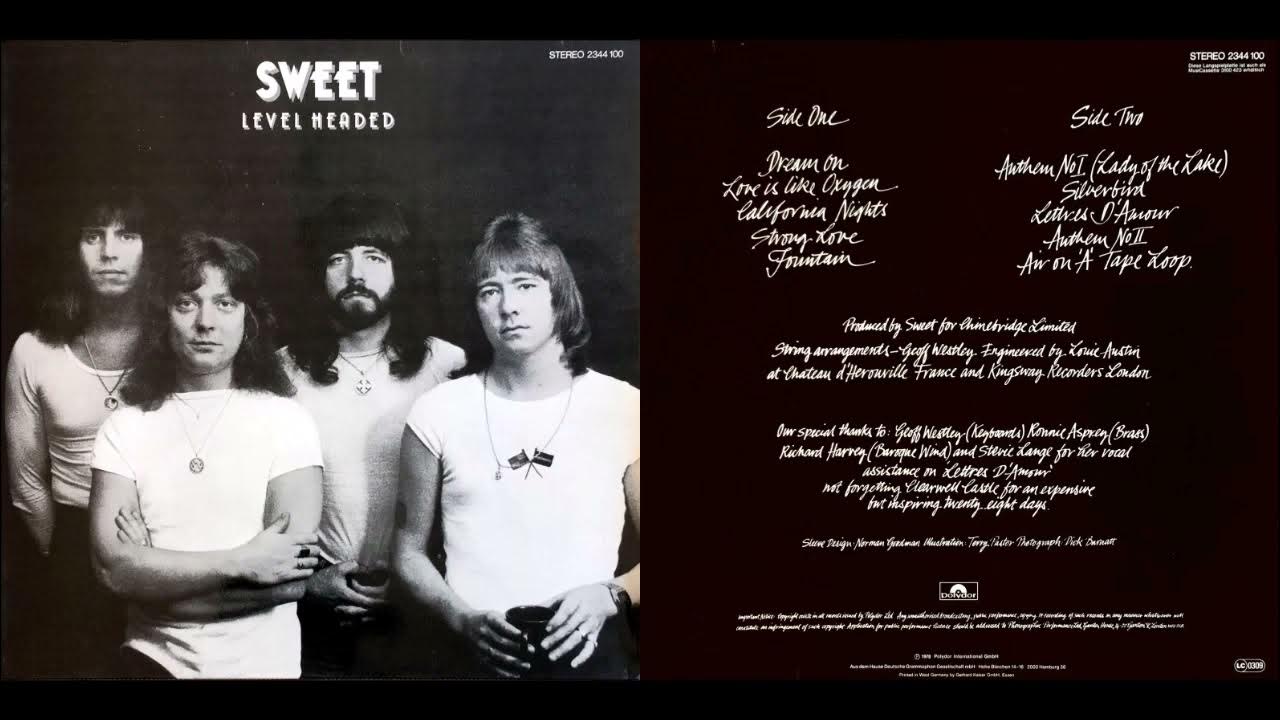 Sweet Level headed 1978. Виниловые альбомы группы Свит. Группа Свит видео.