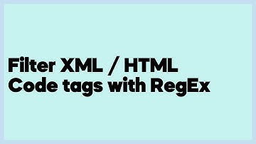Filter XML / HTML Code tags with RegEx  (2 answers)