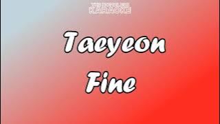 Taeyeon - Fine - Karaoke