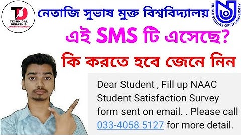 Dear Student , Fill up NAAC Student Satisfaction Survey form sent on email