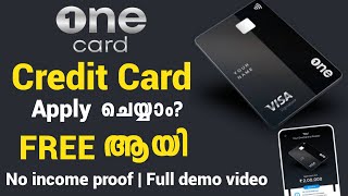 Onecard credit card apply | one card online apply malayalam | one card credit card malayalam
