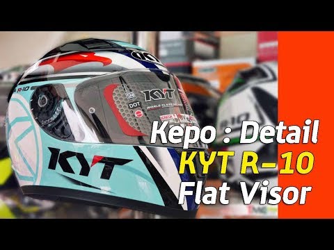 VLOG : Kepo-in Detail helm KYT R10 dengan Flat Visor