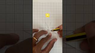 Drawing Satisfying Geometric Art on Graph Paper 😍 #shorts #drawing