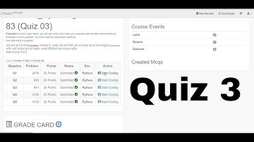 Python Quiz 3 (Week 03) || Prutor.ai