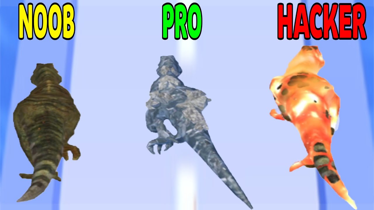 NOOB vs PRO vs HACKER - Dino Evolution Run 3D 