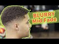 Blurry mid fade tutorial  fading down technique  barber how to