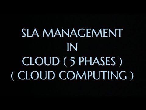 SLA Management in Cloud - 5 Phases & their relationships |CC|