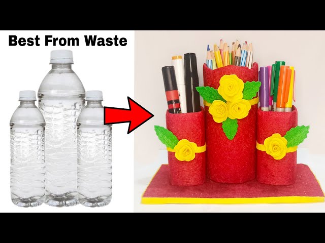 How to Make a Galaxy Painted Recycled Pen Holder