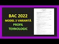 Bacalaureat matematica 2022 varianta tehnologic  model rezolvat bac mate pregatire bac 2022 tehn