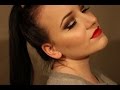 Sparkle Eyes &amp; Red Lips Makeup