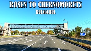 DRIVING from ROSEN VILLAGE to CHERNOMORETS TOWN in BULGARIA 4K (60fps)