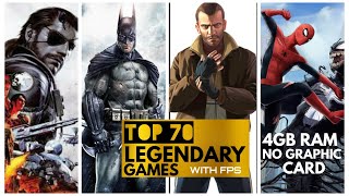 Top 70 Must Play Legendary Games for Intel i3 4Gb ram No Graphics Card
