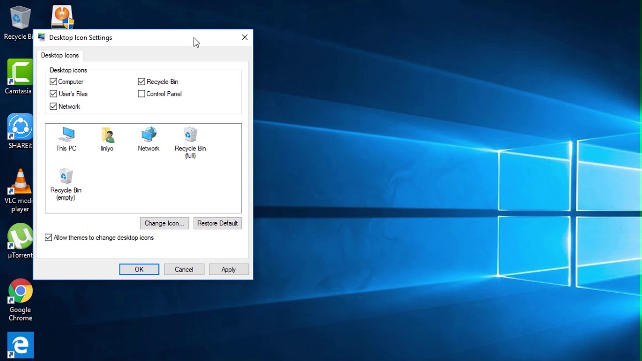 How To Enable Desktop Icons Windows 10 Update 2018 Vistu Tutorial
