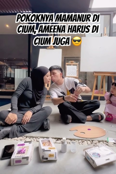 Ameena ngak mau kalah, mau di CIUM juga 😍🫢#ameena #attahalilintar #azura #aurelhermansyah #ahha