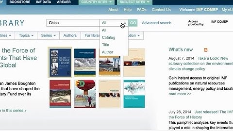 IMF eLibrary Learning Series: Logging In