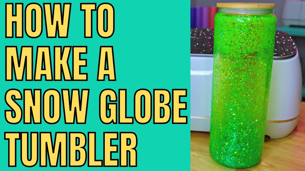 Glass snow globe tumbler tutorial - How to make a snowglobe tumbler 