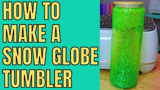 Glass snow globe tumbler tutorial - How to make a snowglobe tumbler