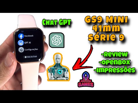 GS9 MINI 41mm série 9 Com Chat GPT🤖/Jogos/Calendário📅 -Review/Openbox/Impressões Veja👇🏻