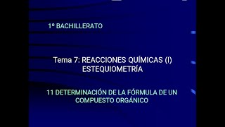 Thumbnail image for 1º Bach FQ T07 Reacciones químicas I Estequiometría 11 Determinación de la fórmula de un compuesto