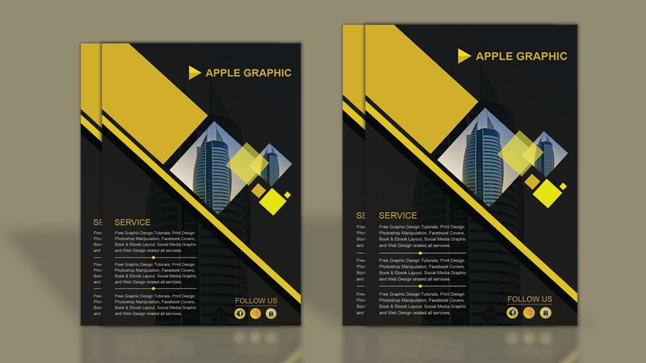 How To Design Company Profile Template - Photoshop ...