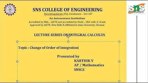 Integral Calculus Lecture Series-3 | Karthik V | SNS Institutions