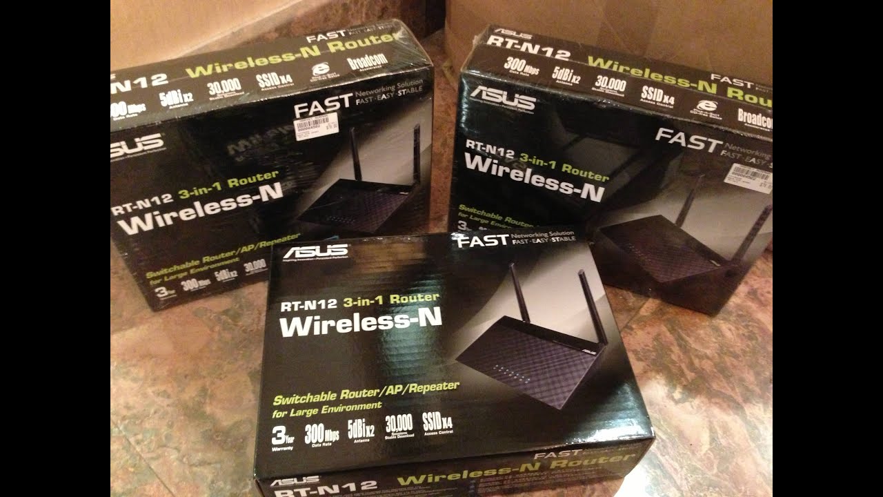 Asus RT-N12 3 in 1 router wireless N Unboxing - YouTube