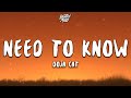 Doja Cat - Need To Know (Lyrics)