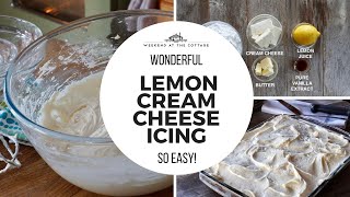 LEMON CREAM CHEESE ICING | Quick & Easy | 1-Minute Video!