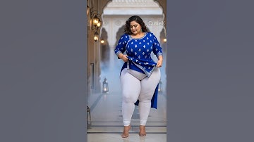 Royal Beauty in Blue 💙💃| #Shorts #CurvyModel #PlusSizeStyle