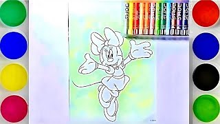 How to colour a mini | colouring easy step by step ​#Mickey Mouse #kidds #disney