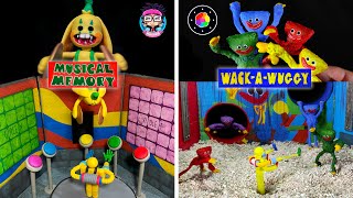 DIORAMAS de MUSICAL MEMORY y WACK A WUGGY (Bunzo, Mini Huggies) de Plastilina y Cartón | PlastiVerse