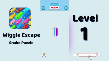 🎮 Wiggle Escape Level 1 Walkthrough | Snake Puzzle Challenge 🐍 | SolutionGuruji