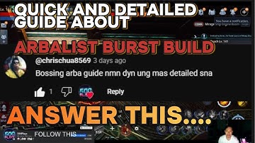 MIR4 GUIDE: ARBALIST BURST BUILD MAX DAMAGE OUTPUT TIPS