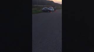 От столкновения с Audi под Смоленском Lada Samara вылетела в кювет