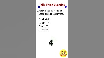 What is the shortcut key of Credit Note in Tally Prime?