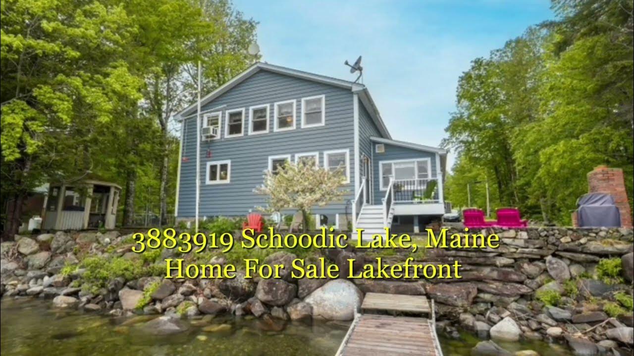 3883919 Schoodic Lake, Maine Home For Sale Lakefront YouTube