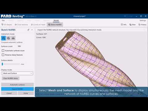 FARO RevEng 2021 - Automatic NURBS Surfaces - English